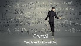  Presentation with modern elegant - Audience pleasing theme consisting of exponential progressing curves lines circles backdrop and a gray colored foreground