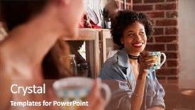  Presentation with hang - Cool new slides with expose - girlfriends hang out in kitchen backdrop and a  colored foreground