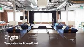  Presentation with relaxation - Theme enhanced with expose - relaxation area in modern open background and a tawny brown colored foreground