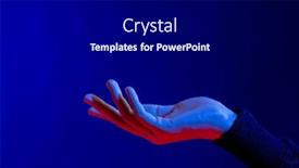  Presentation with virtual hand - Slides consisting of exposed-hand-in-studio background and a black colored foreground