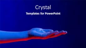  Presentation with virtual hand - Presentation theme with exposed-hand-in-studio background and a black colored foreground