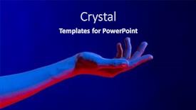  Presentation with virtual hand - Theme consisting of exposed-hand-in-studio background and a black colored foreground