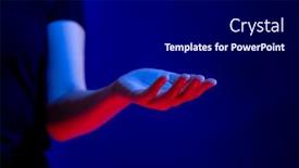  Presentation with virtual hand - Presentation theme having exposed-hand-in-studio background and a black colored foreground