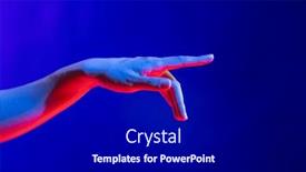  Presentation with virtual hand - Presentation featuring exposed-hand-pointing-finger background and a black colored foreground