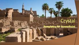  Presentation with ancient ruins - Presentation theme enhanced with exposition-of-the-stones background and a tawny brown colored foreground
