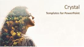  Presentation with fall - PPT layouts having exposure effect with autumn landscape background and a cream colored foreground