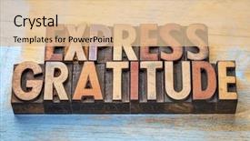  Presentation with gratitude - Presentation theme enhanced with express gratitude word abstract background and a lemonade colored foreground