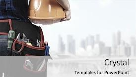  Presentation with mechanic - Slide deck having express maintenance - close up of woman mechanic background and a white colored foreground