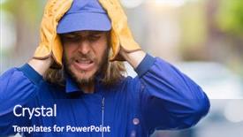  Presentation with man head in hands - Colorful PPT layouts enhanced with express maintenance - young handsome mechanic man backdrop and a navy blue colored foreground