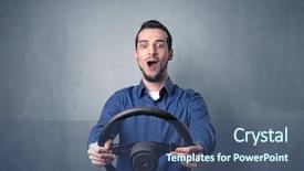  Presentation with black wedding holding hands - Colorful presentation design enhanced with express way - young man holding black steering backdrop and a  colored foreground