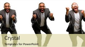  Presentation with american energy - PPT theme featuring lottery - african american man with beard background and a blonde colored foreground