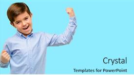  Presentation with emotions - Slide set consisting of positive emotions celebrates new job background and a arctic colored foreground