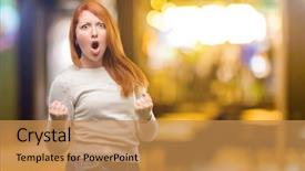  Presentation with energy power - PPT theme having expressing big success power energy background and a coral colored foreground