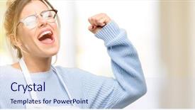  Presentation with power energy - Colorful presentation design enhanced with expressing big success power energy backdrop and a sky blue colored foreground
