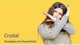  Presentation with railroad crossing railroad crossing sign - Beautiful slide deck featuring expression crossing arms doing negative backdrop and a  colored foreground