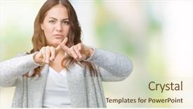  Presentation with power plug winter - Theme having expression crossing fingers doing negative background and a  colored foreground