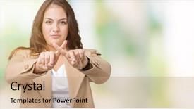  Presentation with power plug winter - Beautiful PPT layouts featuring expression crossing fingers doing negative backdrop and a  colored foreground