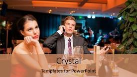  Presentation with dating - Theme having rock wall volcanic rock wall background and a gray colored foreground.