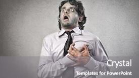  Presentation with heart attack - Colorful presentation design enhanced with expression having a heart attack backdrop and a gray colored foreground