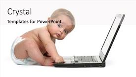  Presentation with baptism baby boy - Theme consisting of expression on a baby boy background and a white colored foreground