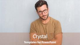  Presentation with grey - Presentation having expression on face with cross background and a coral colored foreground