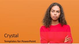  Presentation with red cross medical - Presentation theme having expression on face with cross background and a gold colored foreground