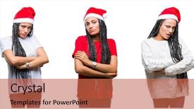  Presentation with african american couples on the mountains - PPT layouts featuring expression on face with cross background and a  colored foreground