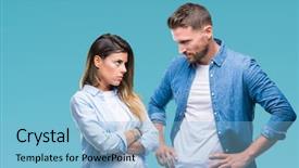  Presentation with cross love - Amazing theme having expression on face with cross backdrop and a light blue colored foreground