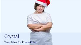  Presentation with down syndrome - Audience pleasing slides consisting of expression on face with cross backdrop and a  colored foreground