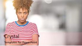  Presentation with african american leadership - Beautiful theme featuring expression on face with cross backdrop and a lemonade colored foreground