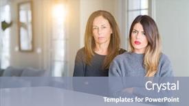  Presentation with daughter - Amazing presentation theme having expression on face with cross backdrop and a mint green colored foreground