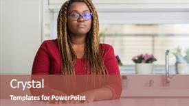  Presentation with african american mothers - Colorful theme enhanced with expression on smart face thinking backdrop and a red colored foreground