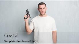  Presentation with criminal justice probation - Beautiful PPT layouts featuring expression on smart face thinking backdrop and a light gray colored foreground