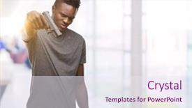  Presentation with populations african american - Slide deck with expression on smart face thinking background and a  colored foreground