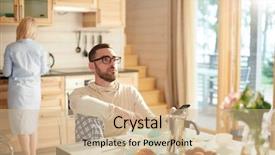  Presentation with face expression recognition - Audience pleasing slides consisting of expression while his wife making backdrop and a coral colored foreground