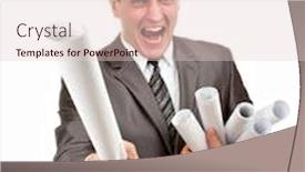  Presentation with contractor - Colorful presentation theme enhanced with expressive-contractor-with-plans-isolated backdrop and a lemonade colored foreground