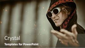  Presentation with black culture - PPT theme having expressive-mature-man-with-dreadlocks background and a  colored foreground