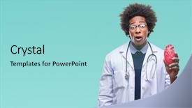  Presentation with cardiologist - Cool new theme with expressive therapy - afro american cardiologist doctor man backdrop and a arctic colored foreground
