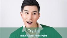  Presentation with facial - PPT theme having expresso oriente - funny facial expression closeup asian background and a  colored foreground