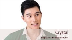  Presentation with facial - Slide deck enhanced with expresso oriente - funny facial expression closeup asian background and a  colored foreground