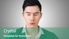  Presentation with face expression recognition - Slide deck featuring expresso oriente - funny facial expression closeup asian background and a  colored foreground