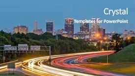  Presentation with alabama - PPT theme having expressway - birmingham alabama usa downtown city background and a teal colored foreground