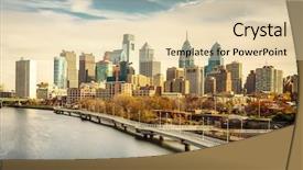  Presentation with expressway - Colorful slides enhanced with expressway - panoramic picture of philadelphia skyline backdrop and a lemonade colored foreground