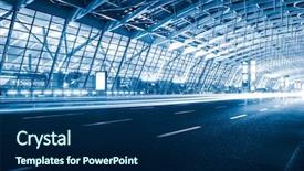  Presentation with expressway - PPT theme enhanced with expressway to shanghai pudong international background and a  colored foreground