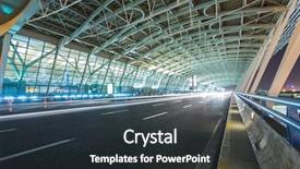  Presentation with expressway - Amazing PPT theme having expressway to shanghai pudong international backdrop and a tawny brown colored foreground