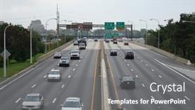  Presentation with expressway - Beautiful theme featuring british taxi rank road sign and blue sky backdrop and a teal colored foreground
