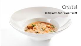  Presentation with sea life high resolution - Colorful slide set enhanced with soup based on a crustaceans backdrop and a white colored foreground