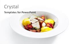  Presentation with mozzarella cheese - Slide deck enhanced with exquisite-serving-burrata-cheese background and a white colored foreground