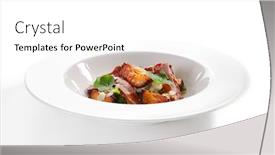  Presentation with restaurent - Theme featuring exquisite-serving-salad-with-roasted background and a white colored foreground