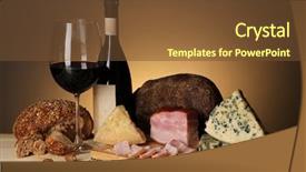  Presentation with wine cheese - Presentation design consisting of exquisite-still-life-of-wine background and a tawny brown colored foreground